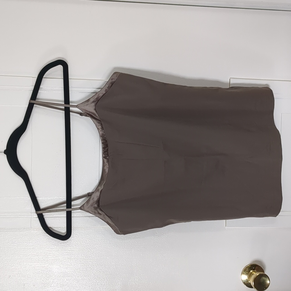 Banana Republic stretch tank top with silk trim, size Med